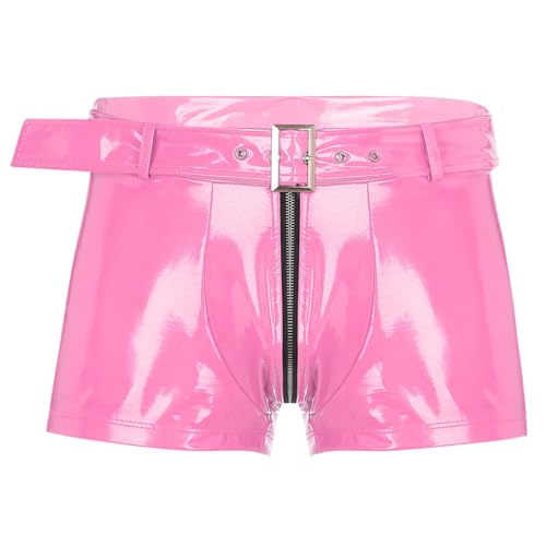 JEATHA Herren Wetlook Shorts Lackleder Boxershorts Unterhose mit Reißverschluss Latex Kurze Hose Briefs Männer Ledershorts Pants Hipster Erotik Dessous Gogo Clubwear C Rosa XXL JEATHA Herren Wetlook Shorts Lackleder Boxershorts Unterhose mit Reißverschluss Latex Kurze Hose Briefs Männer Ledershorts Pants Hipster Erotik Dessous Gogo Clubwear C Rosa XXL von JEATHA