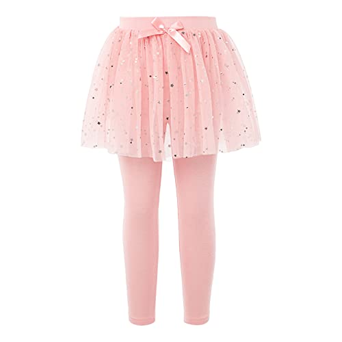 JEATHA Mädchen Leggings mit Tutu Mesh Rock Hosenrock Tights Baumwolle Strumpfhose Jeggings Stretchy Bleistifthose Sportleggings mit Pailletten Rock Herbst Rosa 134-140 JEATHA Mädchen Leggings mit Tutu Mesh Rock Hosenrock Tights Baumwolle Strumpfhose Jeggings Stretchy Bleistifthose Sportleggings mit Pailletten Rock Herbst Rosa 134-140 von JEATHA