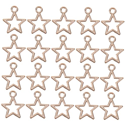 JECOMPRIS 100stücke Pentagramm-schmuckanhänger Aus Förmige Stern-anhänger Für Diy-schmuckzubehör Halskettenanhänger Armbänderanhänger Schmuck Machen Anhänger von JECOMPRIS