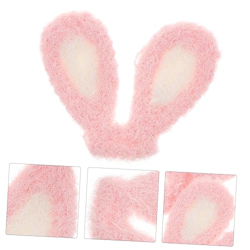 JECOMPRIS 20 Stück Teiliges Plüsch Hasenohren DIY Haarclips Leichte Farbenfrohe Haaraccessoires für Frauen Kreative Bastelmaterialien für Haarschmuck und Dekoration von JECOMPRIS