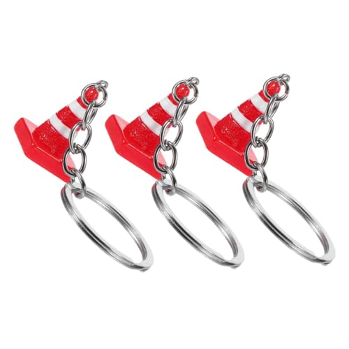 JECOMPRIS 3 Stück Mini Verkehrskegel Schlüsselanhänger aus Kreative Schlüsselringe für Handtaschen Rucksäcke für Partys Weihnachten und Besondere Anlässe von JECOMPRIS