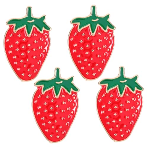 JECOMPRIS 4 Stück Fruchtbrosche Kawaii süße Erdbeersachen Erdbeerschmuck Mode-Früchte-Brosche Erdbeer-Geldbörsenanhänger Taschenanhänger Erdbeere Nette Rucksackstifte Zinklegierung rot JECOMPRIS 4 Stück Fruchtbrosche Kawaii süße Erdbeersachen Erdbeerschmuck Mode-Früchte-Brosche Erdbeer-Geldbörsenanhänger Taschenanhänger Erdbeere Nette Rucksackstifte Zinklegierung rot von JECOMPRIS
