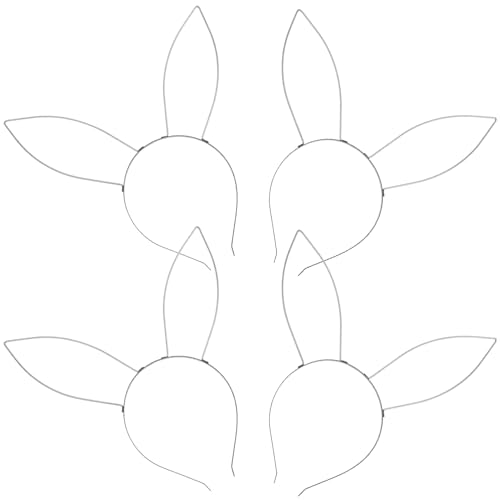 JECOMPRIS 4stücke Hasenohren Stirnband Diy Haaraccessoire Für Basteln Basen Ohrbasis Für Bastelprojekte von JECOMPRIS