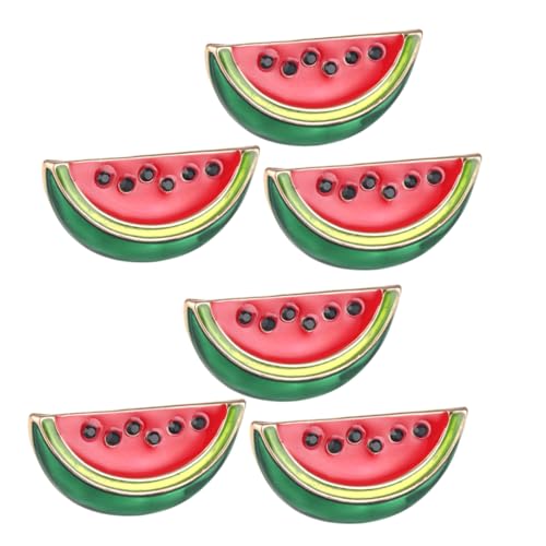 JECOMPRIS 6 Stück Wassermelonen Broschen aus Kreative Anstecknadeln für Damen Modische Cardigan und Strickjacken Clips Dekorative Schmuckpins für Pullover und Hemden von JECOMPRIS
