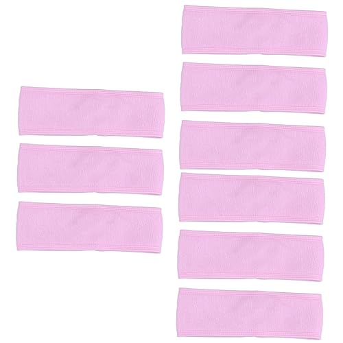 JECOMPRIS 9 Stk Haarband-Set für Spa-Gesichtsbehandlungen Haarband-Set für Maskenanwendungen Haarband-Set für Make-up-Anwendungen Stirnband Handtuch Schal Fitness Rosa von JECOMPRIS