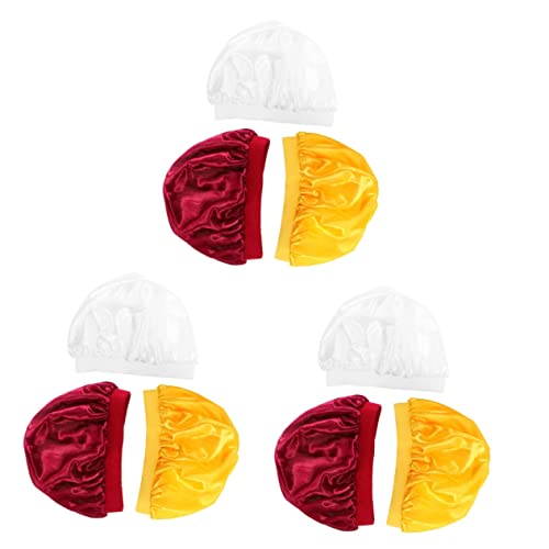 JECOMPRIS Satinhaube Für Kinder Haarbandanas 9 Stk kindermütze kinder kappe caps für kinder haircare Elastizität Nachtmütze Duschhaube Hut Baby Stirnband Haargummis Haarkappe Aus Seide von JECOMPRIS