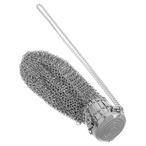 JECOMPRIS Antike Coin Box Retro-Geldbörse Vintage Mesh Change -Geldbörse Twist Lid Mesh Purse Antike Twist Deckelasche Antike Münzbeutel Retro -Wechselbeutel Rostfreier Silber von JECOMPRIS