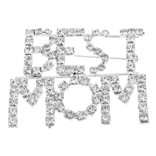 JECOMPRIS Brosche zum Muttertag Geburtstagsgeschenk der Mutter Anstecknadeln modische Brosche Broschen für Frauen Brosche Kleidung Brosche Modebrosche für Damen Legierung Silber von JECOMPRIS