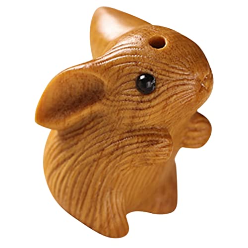 JECOMPRIS Holz Hasen Anhänger Holz Hasen Charme Diy Telefon Kette Retro Holzdekor von JECOMPRIS