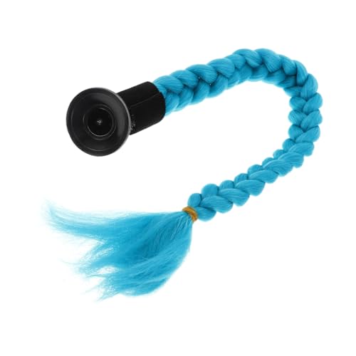 JECOMPRIS Pferdeschwanz Für Motorradhelme Mit Saugnapf Abnehmbare Zöpfe Leuchtendem Für Männer Und Frauen Einfache Installation Hochtemperaturbeständig Zubehör Für Motorrad Und von JECOMPRIS