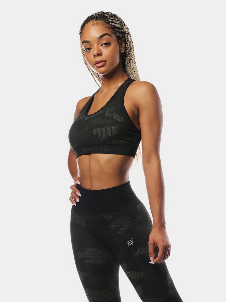 JED NORTH Sport-BH FLORA SPORTS BRA - CAMO BLACK von JED NORTH