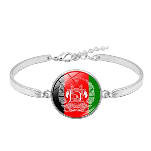 Afghanistan-Flaggen-Armband Für Männer Und Frauen – Zeit-Edelstein-Handgelenk-Armband, Country-Stolz-Armband, Personalisierter Verlängerter Kettenarmreif, Patriotischer Schmuck, Wie Abgebildet, von JEDTAKCT