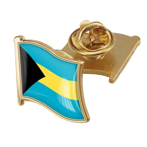 Anstecknadel Mit Bahamas-Flagge – Anstecknadel, Brosche, Bahamas-Flagge, Hip-Hop, Neuheit, Anstecknadel, Krawattennadel, Abzeichen, Zubehör, Flaggenbrosche, Anzug, Kleidung, Schal, Zubehör, 19 X von JEDTAKCT