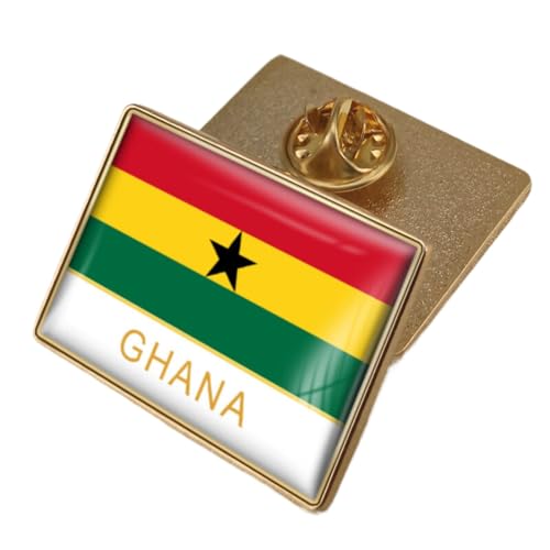 Anstecknadel Mit Ghana-Flagge – Kristall-Epoxidharz-Abzeichen-Brosche, Ghana-Weltflaggen-Brosche, National-Winkende-Flagge-Nadel-Brosche, Souvenir, Schmuck, Geschenk Für Männer Und Frauen, 32 X 2 von JEDTAKCT