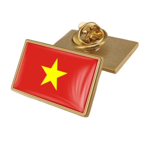 Anstecknadel Mit Vietnam-Flagge – Anstecknadel, Brosche, Vietnam-Flagge, Neuheit, Geschenk, Anstecknadel, Krawattennadel, Abzeichen, Zubehör, Flaggenbrosche, Anzug, Kleidung, Schal, Zubehör, 25 X von JEDTAKCT