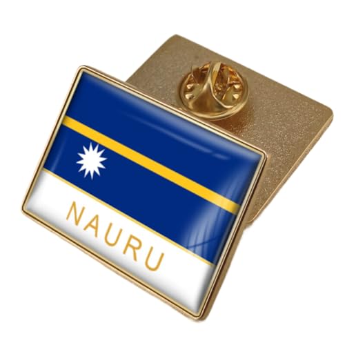 Brosche Mit Nauru-Flagge Für Damen Und Herren – Brosche Mit Nauru-Karte, Emaille-Anstecknadel, Kleidung, Rucksack, Abzeichen, Modische Anstecknadel, Schmuck, Reisenadel, Kleidung, Rucksack, Abzeic von JEDTAKCT