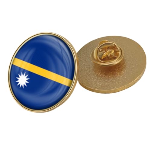 Brosche Mit Nauru-Flagge Für Damen Und Herren – Brosche Mit Nauru-Karte, Emaille-Anstecknadel, Kleidung, Rucksack-Abzeichen, Modische Anstecknadel, Schmuck, Reise-Anstecknadel, Kleidung, Rucksack- von JEDTAKCT