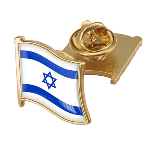 Israel-Karte-Broschen – Klassische Geometrische Form, Flagge, Zeitstein-Flagge, Broschen, Schmuck, Emaille-Anstecknadel, Damen-Herren-Brosche, Abzeichen, Taschenzubehör, Gelb, Rs 25 X 15 Mm von JEDTAKCT