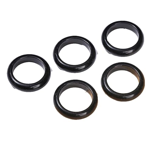 Natursteinringe Für Damen – Personalisierter Ombre-Ring Aus Natürlichem Amethyst-Obsidian, Kreativer Stapelbarer Ring Aus Natürlichem Kristall, Passender Schmuck Für Partys, Schwarz, Einheitsg von JEDTAKCT