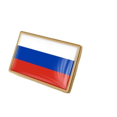 Russland-Flagge-Brosche – Persönlichkeit, Russland-Flagge, Abzeichen, Anstecknadel Für Damen Und Herren, Patriotische Rucksäcke, Kleidung, Pin, Dekoration, Meeting, Party-Zubehör, 25 X 15 Mm, W von JEDTAKCT