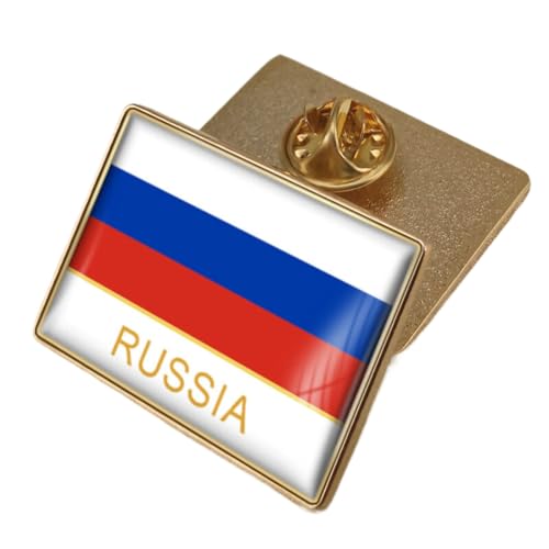 Russland-Flagge-Brosche – Persönlichkeit, Russland-Flagge, Abzeichen, Anstecknadel Für Damen Und Herren, Patriotische Rucksäcke, Kleidung, Pin, Dekoration, Meeting, Party-Zubehör, 32 X 23 Mm, W von JEDTAKCT