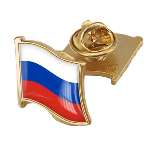 Russland-Karte-Brosche – Persönlichkeit, Runde Flaggen-Karte-Brosche, Anstecknadel, Hemd, Tasche, Kleidung, Rucksack, Abzeichen, Schmuck, Geschenk, Damen, Herren, Brosche, Abzeichen, Zubehör, Ge von JEDTAKCT