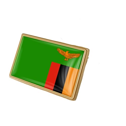 Sambia-Flaggen-Brosche – Flaggen-Anstecknadel, Nationales Emblem, Brosche, Patriotisches Abzeichen, Anstecknadel Für Kleidung, Taschen, Hemd, Rucksack, Kunsthandwerk, Für Männer Und Frauen, 25 X von JEDTAKCT