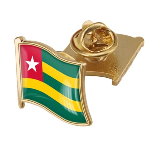 Togo-Flagge-Brosche – Togo-Flagge-Anstecknadel, Nationales Emblem, Brosche, Patriotisches Abzeichen, Anstecknadel Für Kleidung, Taschen, Hemd, Rucksack, Kunsthandwerk, Für Männer Und Frauen, 19 von JEDTAKCT