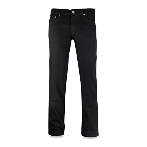 JEEL Herren-Jeans - Regular-Fit Straight-Cut - Stretch - Jeans-Hose Basic Washed 07-Schwarz 29W / 30L von JEEL