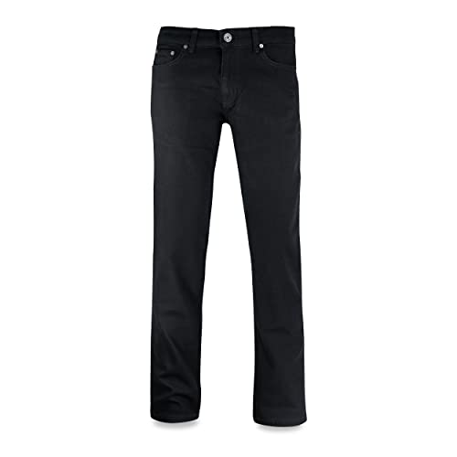 JEEL Herren-Jeans - Regular-Fit Straight-Cut - Stretch - Jeans-Hose Basic Washed 07-Schwarz 32W / 30L von JEEL