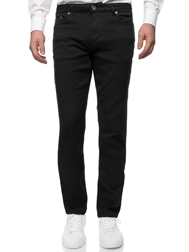 JEEL Herren-Jeans - Regular-Fit Straight-Cut - Stretch - Jeans-Hose Basic Washed 07-Schwarz 40W / 32L von JEEL