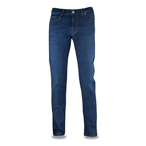 JEEL Herren-Jeans - Regular-Fit Straight-Cut - Stretch - Jeans-Hose Basic Washed Blau (404-03) 31W / 34L von JEEL