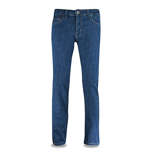 JEEL Herren-Jeans - Regular-Fit Straight-Cut - Stretch - Jeans-Hose Basic Washed Navy (404-01) 30W / 34L von JEEL