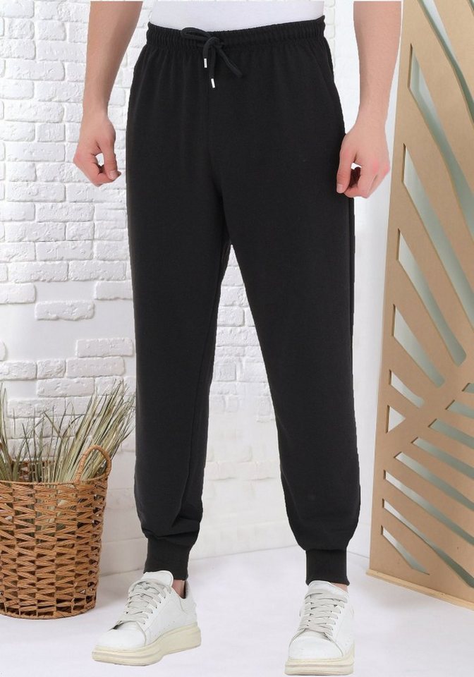 JEEL Jogginghose Sporthose Herren (1-tlg) elastischer Bund, Baumwolle von JEEL