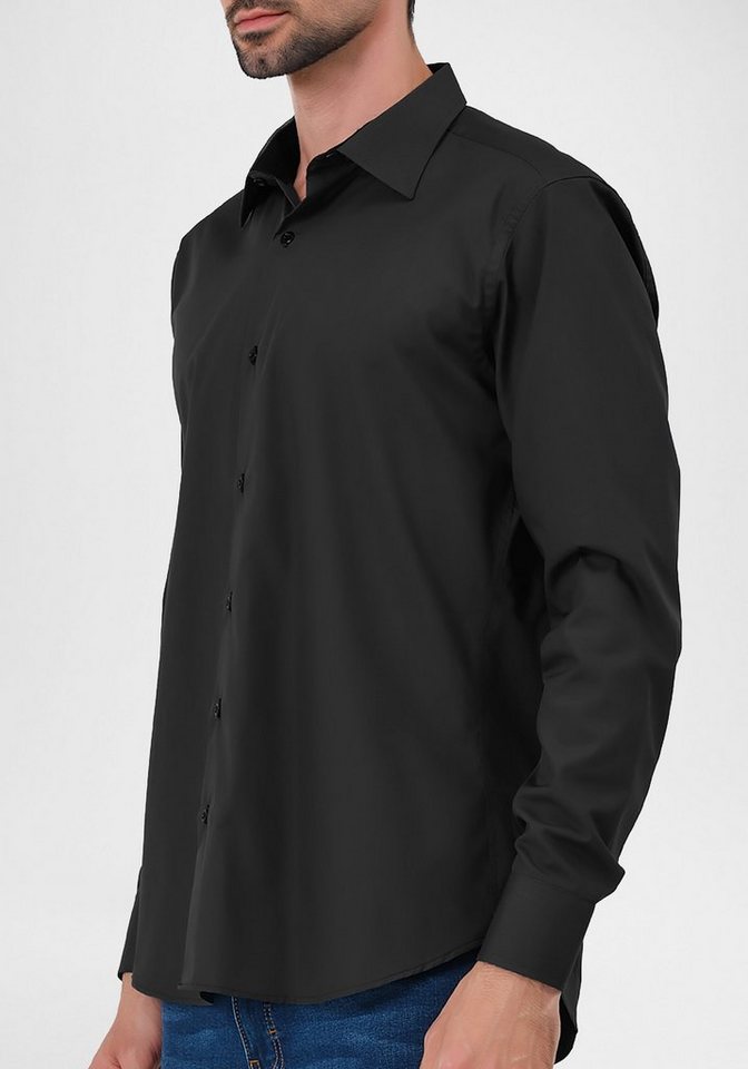 JEEL Langarmhemd Herren Hemd Langarm (1-tlg) Slim Fit von JEEL