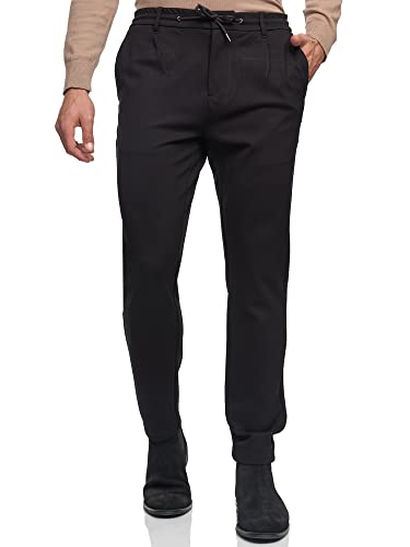 JEFF Herren Dyer Stoffhose mit 4 Taschen | Stretch Hose Herrenhose für Männer Black XL von JEFF