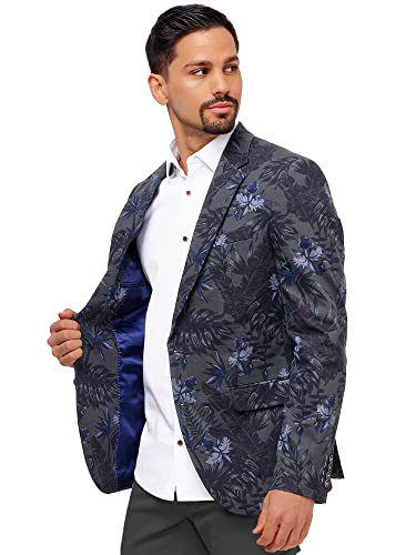 JEFF Herren George Sakko mit Stretch | Anzugjacke Herrenjackett Herrenblazer Flower 52 von JEFF