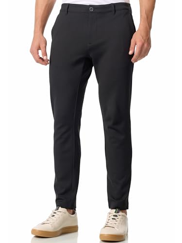 JEFF Herren JFEzra Stoffhose mit 4 Taschen | Stretch Hose Herrenhose für Männer Black 29/32 JEFF Herren JFEzra Stoffhose mit 4 Taschen | Stretch Hose Herrenhose für Männer Black 29/32 von JEFF
