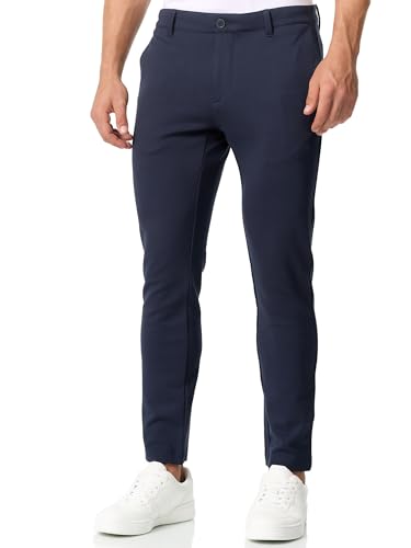 JEFF Herren JFEzra Stoffhose mit 4 Taschen | Stretch Hose Herrenhose für Männer Dark Navy 33/34 JEFF Herren JFEzra Stoffhose mit 4 Taschen | Stretch Hose Herrenhose für Männer Dark Navy 33/34 von JEFF