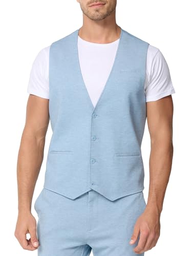 JEFF Herren JFEzra Weste mit Viskose-Anteil | Anzugweste Herrenweste Sky Way, 56 von JEFF