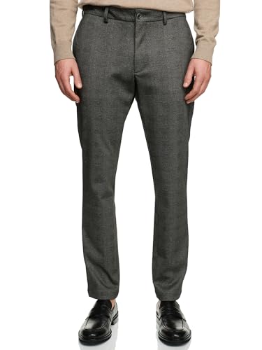 JEFF Herren JFLuca Anzughose Stretchhose | Chino Herrenhose Stretch Stoffhose Check, 33/30 von JEFF