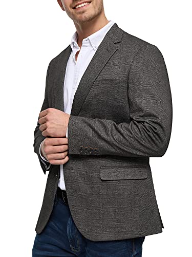 JEFF Herren JFLuca Sakko mit 4-Wege-Stretch-Ponti Roma | Anzugsakko Herrensakko Check, 56 von JEFF