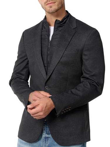 JEFF Herren JFTom Sakko mit Stretch | Klassische Anzugjacke Herrenjackett Mini Check, 46 von JEFF