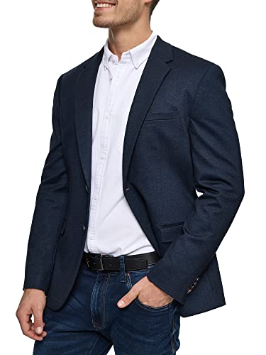 JEFF Herren Oscar Sakko mit Stretch | Anzugjacke Jackett Herrenblazer Fischgrätenmuster oder Kariert Herringbone, 48 von JEFF