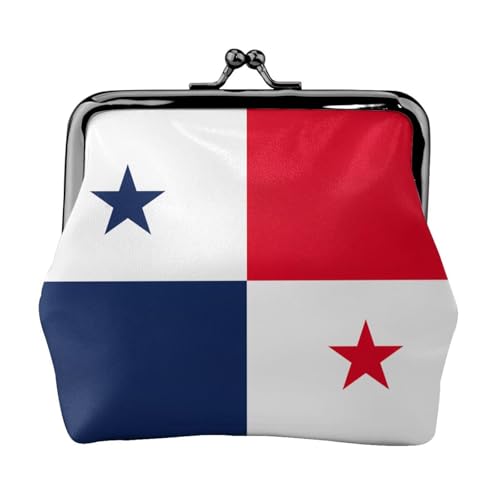 Geldbörse mit Panama-Motiv, tragbare Geldbörse aus Faserleder, Mini-Geldbörse für Damen, Schwarz , Einheitsgröße, Münztasche von JEJEA