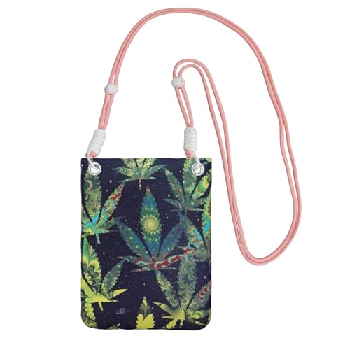 JEJEA A Puff In Time Umhängetasche mit Marihuana-Aufdruck, für Damen und Herren, verstellbarer Riemen, für Reisen, Einkaufen, rose, Einheitsgröße JEJEA A Puff In Time Umhängetasche mit Marihuana-Aufdruck, für Damen und Herren, verstellbarer Riemen, für Reisen, Einkaufen, rose, Einheitsgröße von JEJEA