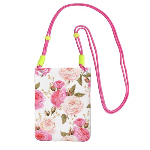 JEJEA Crossbody-Tasche für Damen und Herren, mit verstellbarem Riemen, für Reisen, Einkaufen, Fuchusia, Einheitsgröße JEJEA Crossbody-Tasche für Damen und Herren, mit verstellbarem Riemen, für Reisen, Einkaufen, Fuchusia, Einheitsgröße von JEJEA