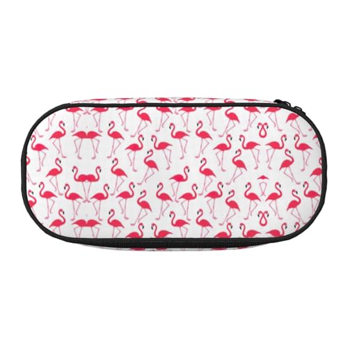 JEJEA Federmäppchen, großes Fassungsvermögen, großes Fassungsvermögen, großes Fassungsvermögen, Tasche mit rosa Flamingo-Muster, Organizer, Schwarz , Einheitsgröße, Taschen-Organizer von JEJEA