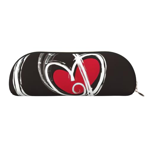 JEJEA Federmäppchen aus Leder mit Musiksymbole, mit Reißverschluss, Federmäppchen, Federmäppchen, Make-up-Kosmetiktasche, gold, Einheitsgröße, Kulturbeutel von JEJEA