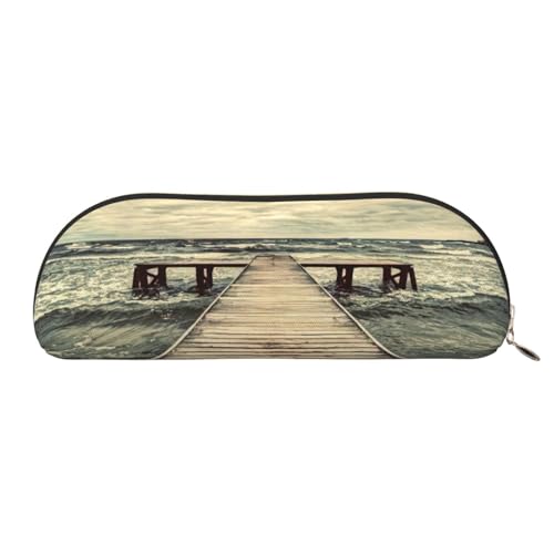 JEJEA Federmäppchen aus Leder mit Reißverschluss, Federmäppchen, Federmäppchen, Federmäppchen, Make-up-Kosmetiktasche, gold, Einheitsgröße, Kulturbeutel von JEJEA